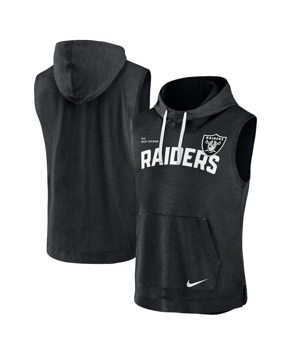 

Мужской пуловер без рукавов с капюшоном Heather Black Las Vegas Raiders Nike