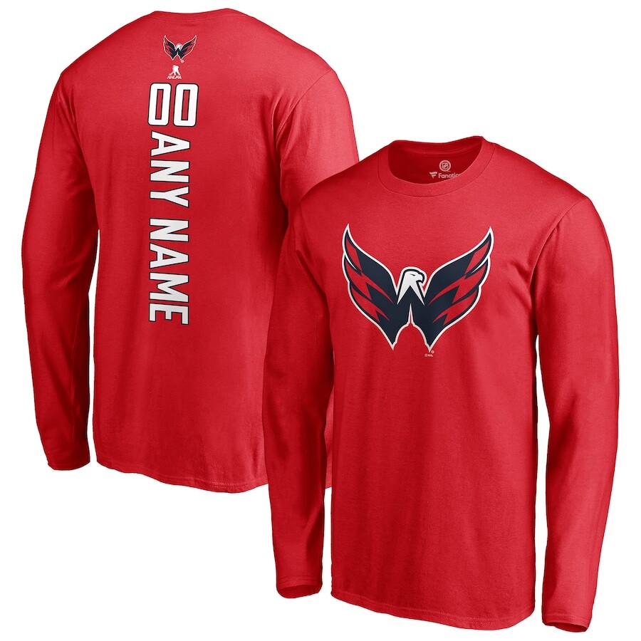 

Футболка с длинным рукавом Fanatics Branded Washington Capitals, красный