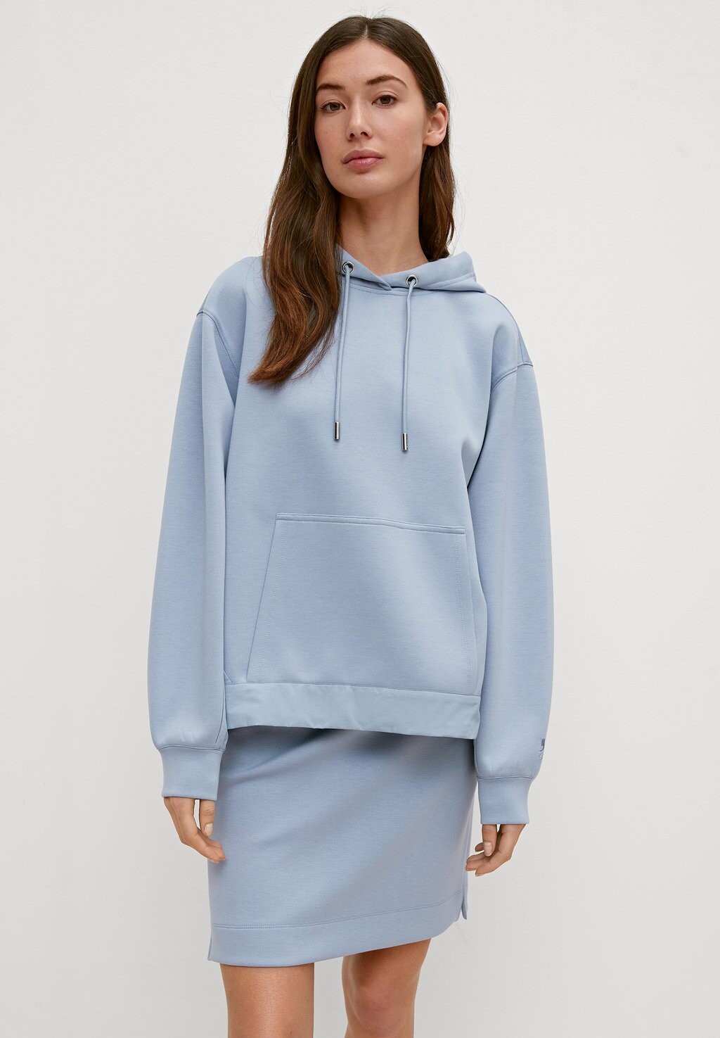 

Толстовка с капюшоном comma casual identity, светло-синий
