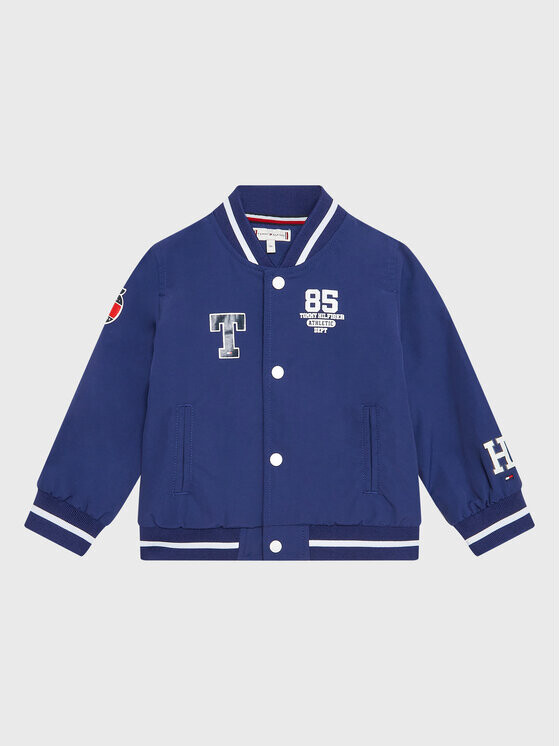 

Бомбер стандартного кроя Tommy Hilfiger, синий