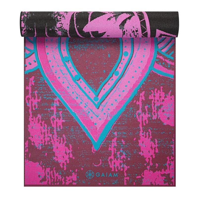 цена Двусторонний коврик для йоги – 6 мм – Be Free GAIAM, цвет rosa