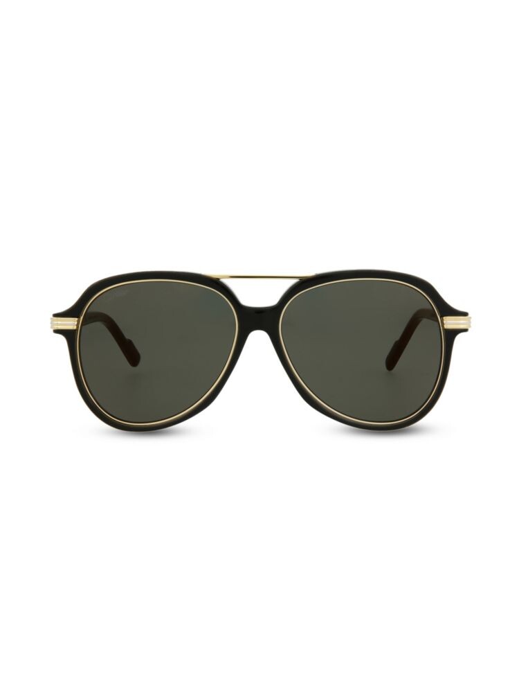 

Солнцезащитные очки-авиаторы 57MM Cartier, черный