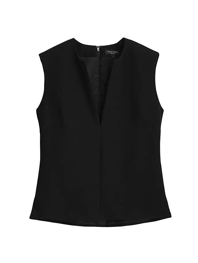 

Креповый топ без рукавов Sonia Rag & Bone, черный