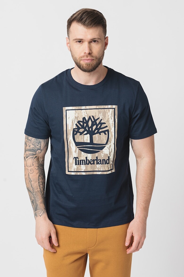 

Футболка с камуфляжным логотипом Timberland, синий