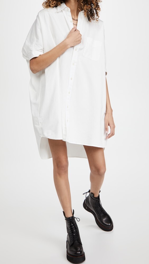 

Платье R13 Oversized Boxy Button Up, белый