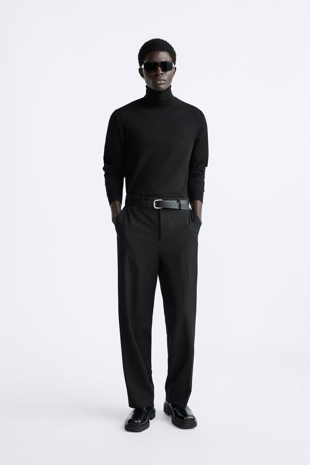 

Свитер из смесовой вискозы ZARA, черный