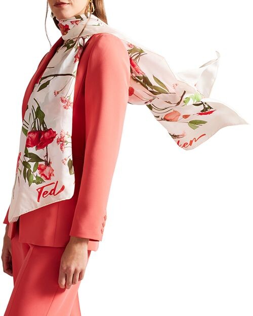 

Длинный шелковый шарф с цветочным принтом Ted Baker, цвет Multi