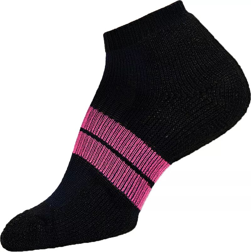 Женские низкие носки для бега Thorlos с мягкой подкладкой 84N, черный/розовый