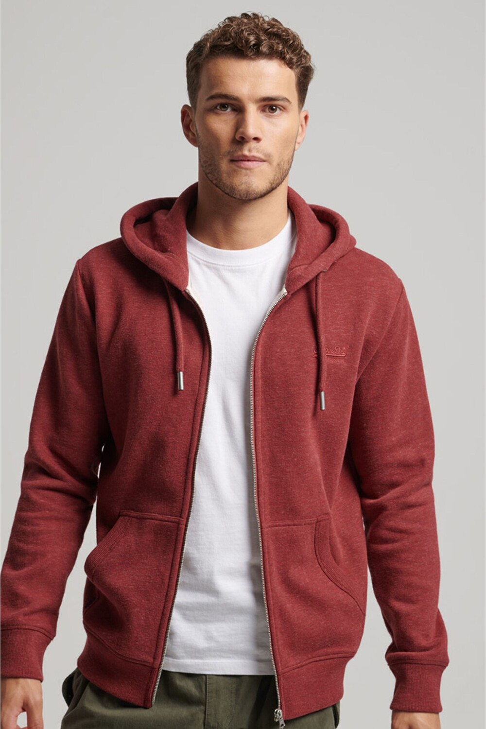 

Толстовка на молнии и вышитым логотипом Vintage Superdry, красный