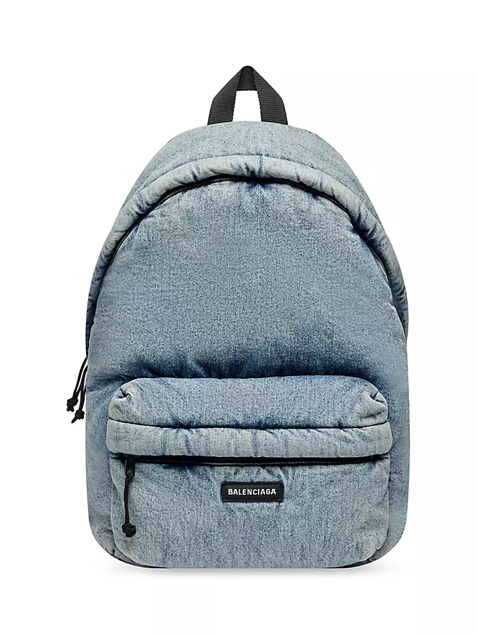 Джинсовый рюкзак Explorer Balenciaga, синий рюкзак airport джинсовый синий 19 л