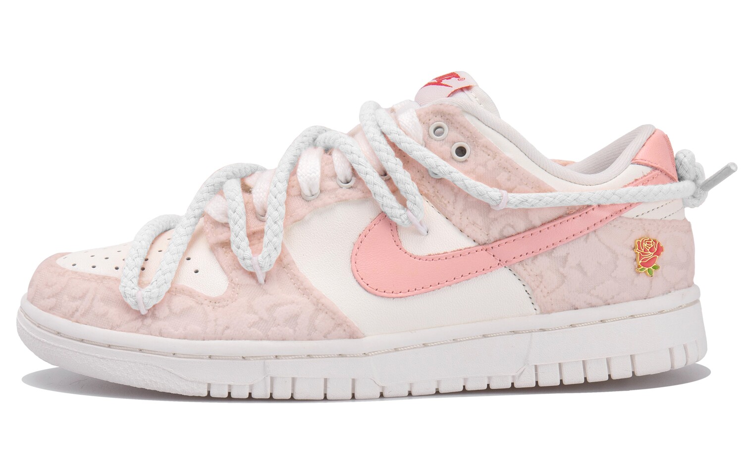 

Кроссовки Nike Dunk Skateboarding Shoes Women's Low-top White/pink, розовый