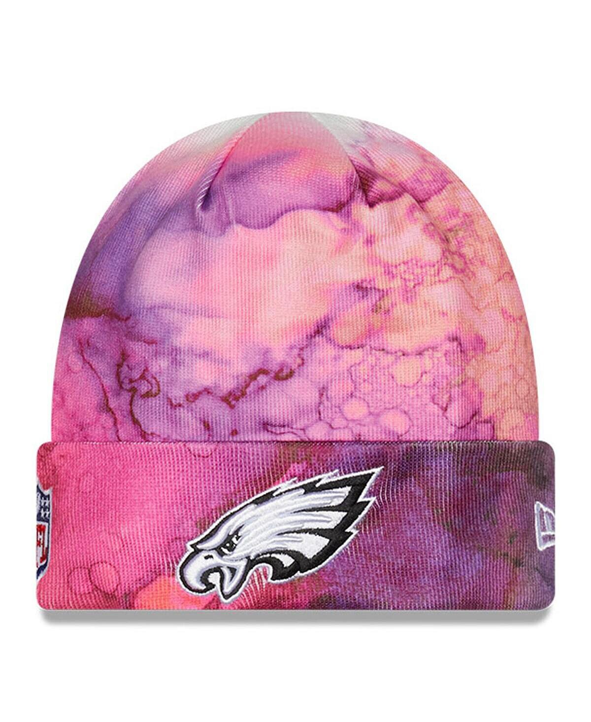 

Розовая вязаная шапка для мальчиков Youth Boys Philadelphia Eagles 2022 NFL Crucial Catch New Era