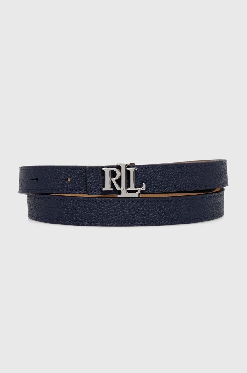 

Двусторонний кожаный ремень Lauren Ralph Lauren, темно-синий