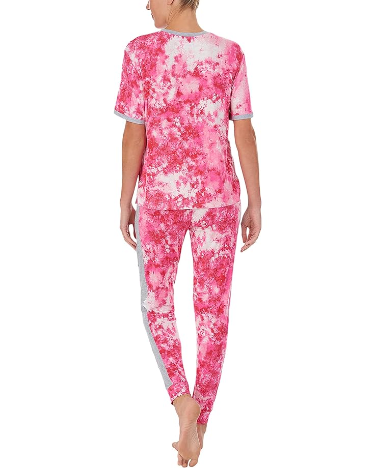 Пижамный комплект DKNY Short Sleeve Joggers Set, цвет Rose Tie-Dye