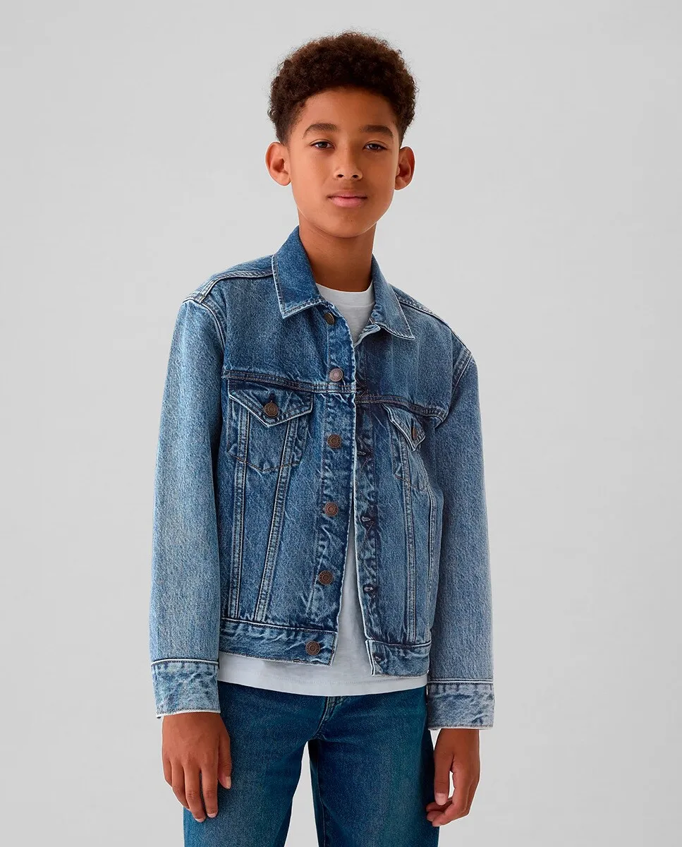 Джинсовая куртка для мальчика Gap, серый