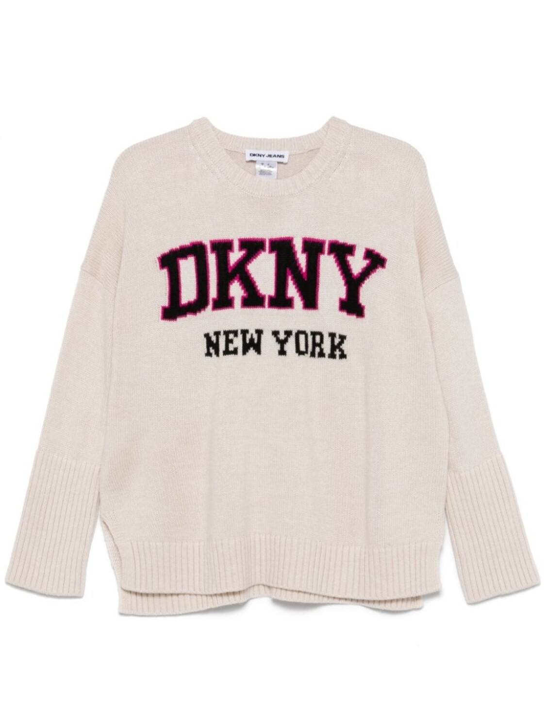 

Свитер с логотипом университета DKNY, нейтральный цвет