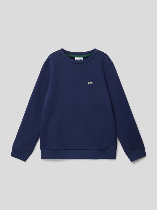 

Толстовка с аппликацией-лейблом Lacoste, темно-синий
