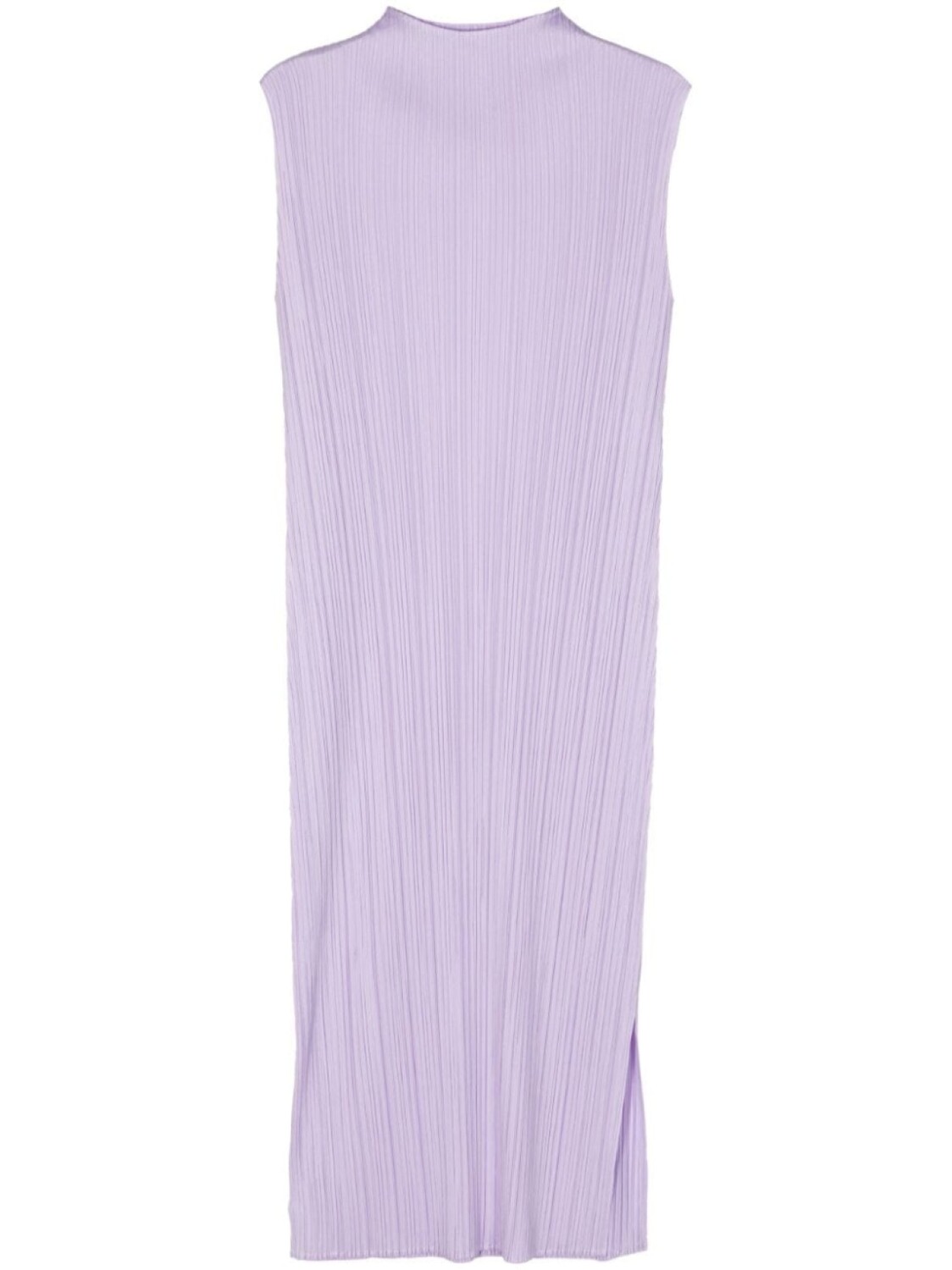 

Pleats Please Issey Miyake плиссированное платье миди с ложным вырезом, фиолетовый