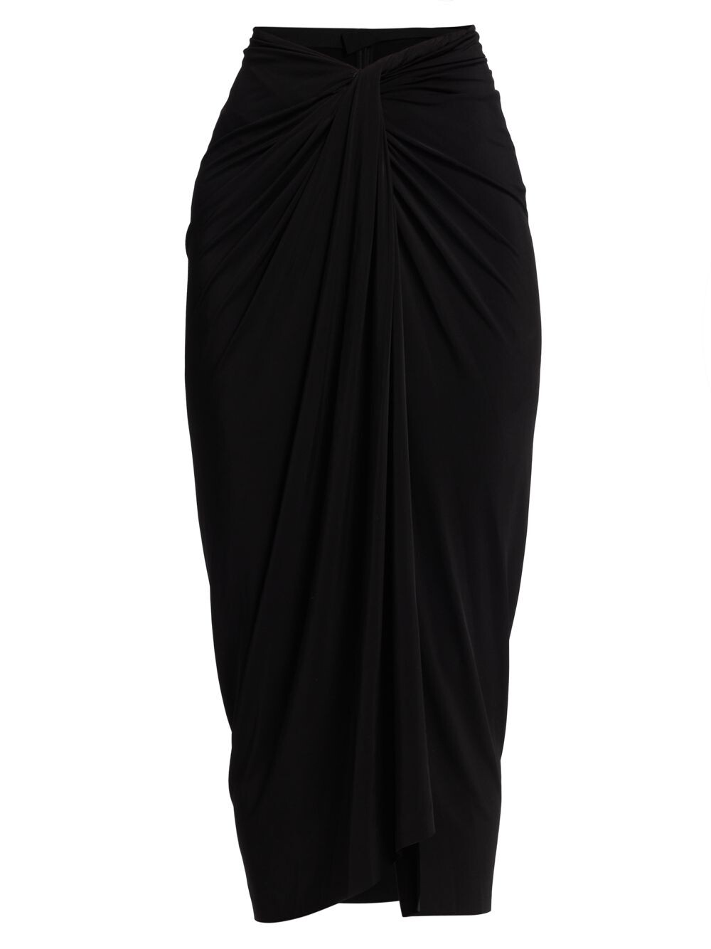 

Юбка-миди с драпировкой и узлом Jason Wu Collection, черный