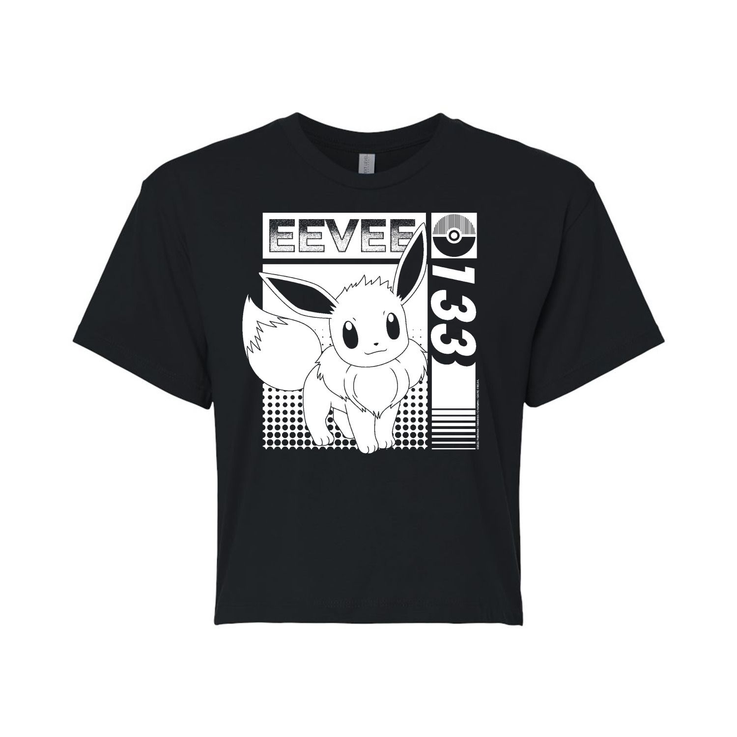 Укороченная футболка с рисунком Pokémon для детей Eeevee 133 Licensed Character