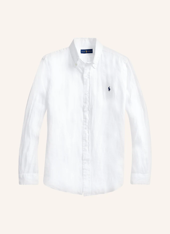 

Льняная рубашка узкого кроя Polo Ralph Lauren Big & Tall, белый