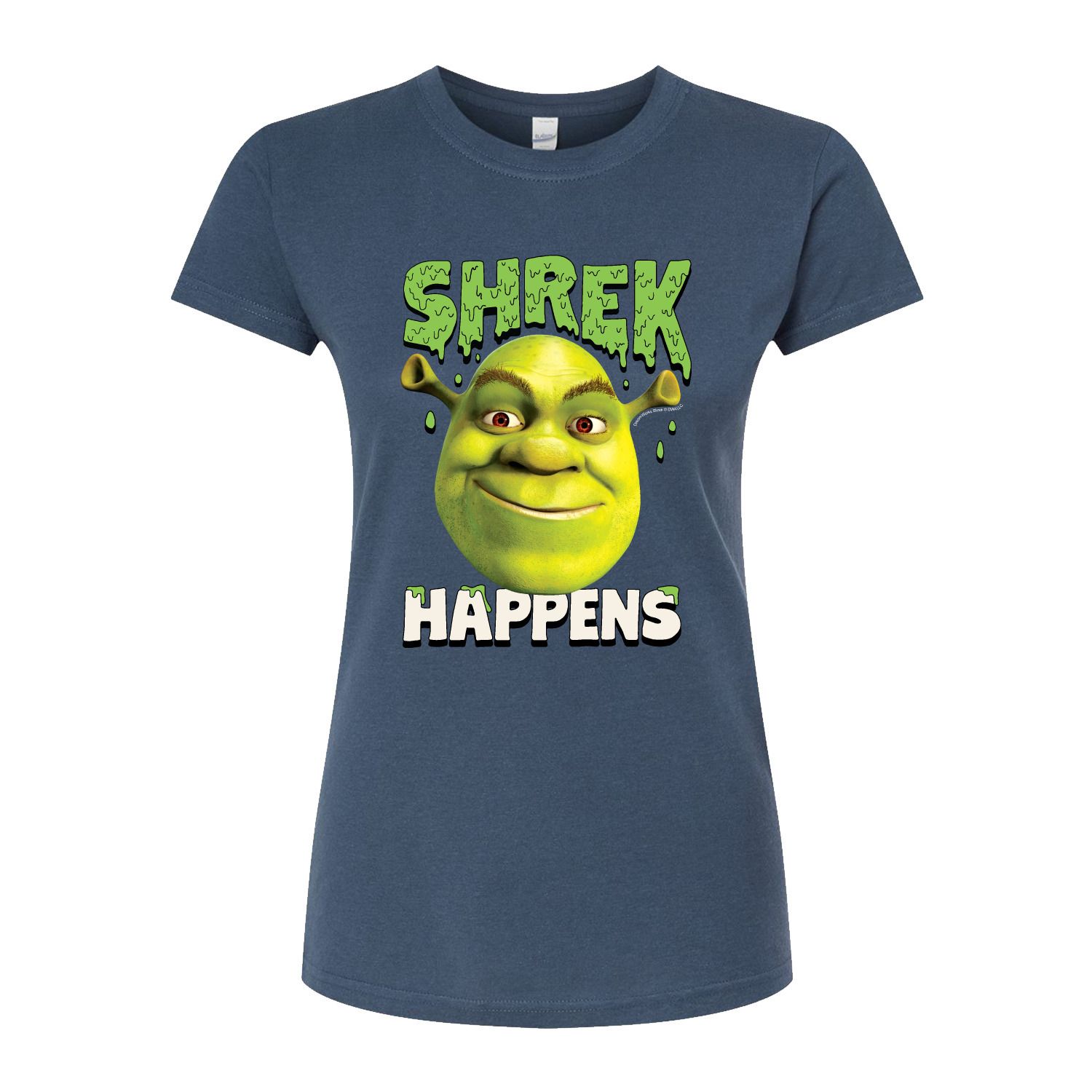 Облегающая футболка Shrek Happens для юниоров Licensed Character, синий укороченная толстовка с капюшоном для юниоров shrek happens licensed character розовый
