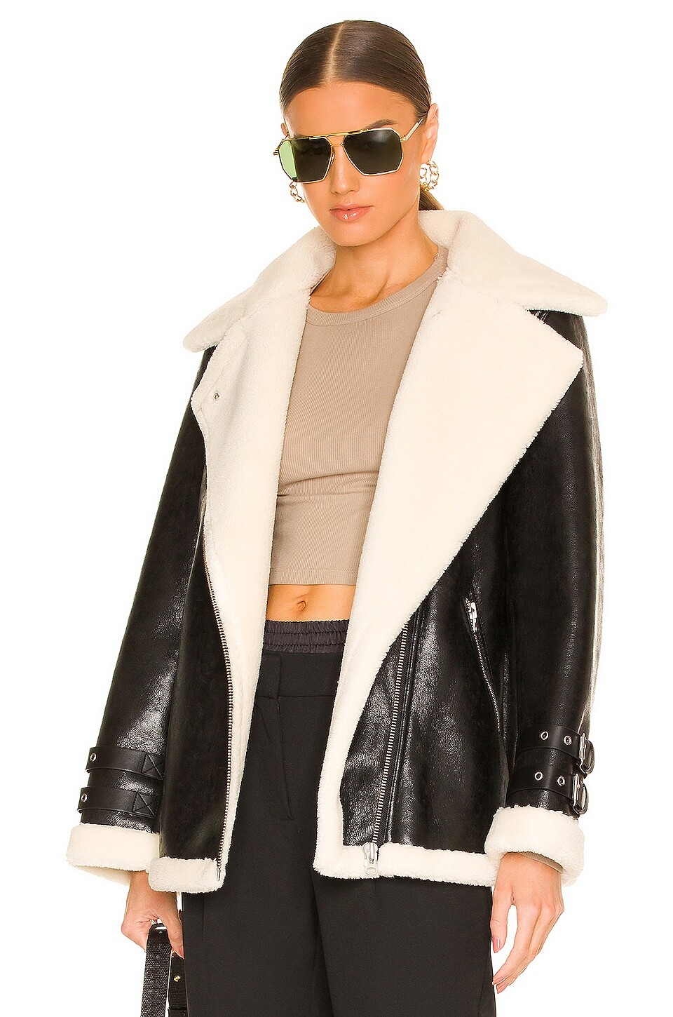 

Куртка L'Academie Cian Moto, цвет Black & Beige