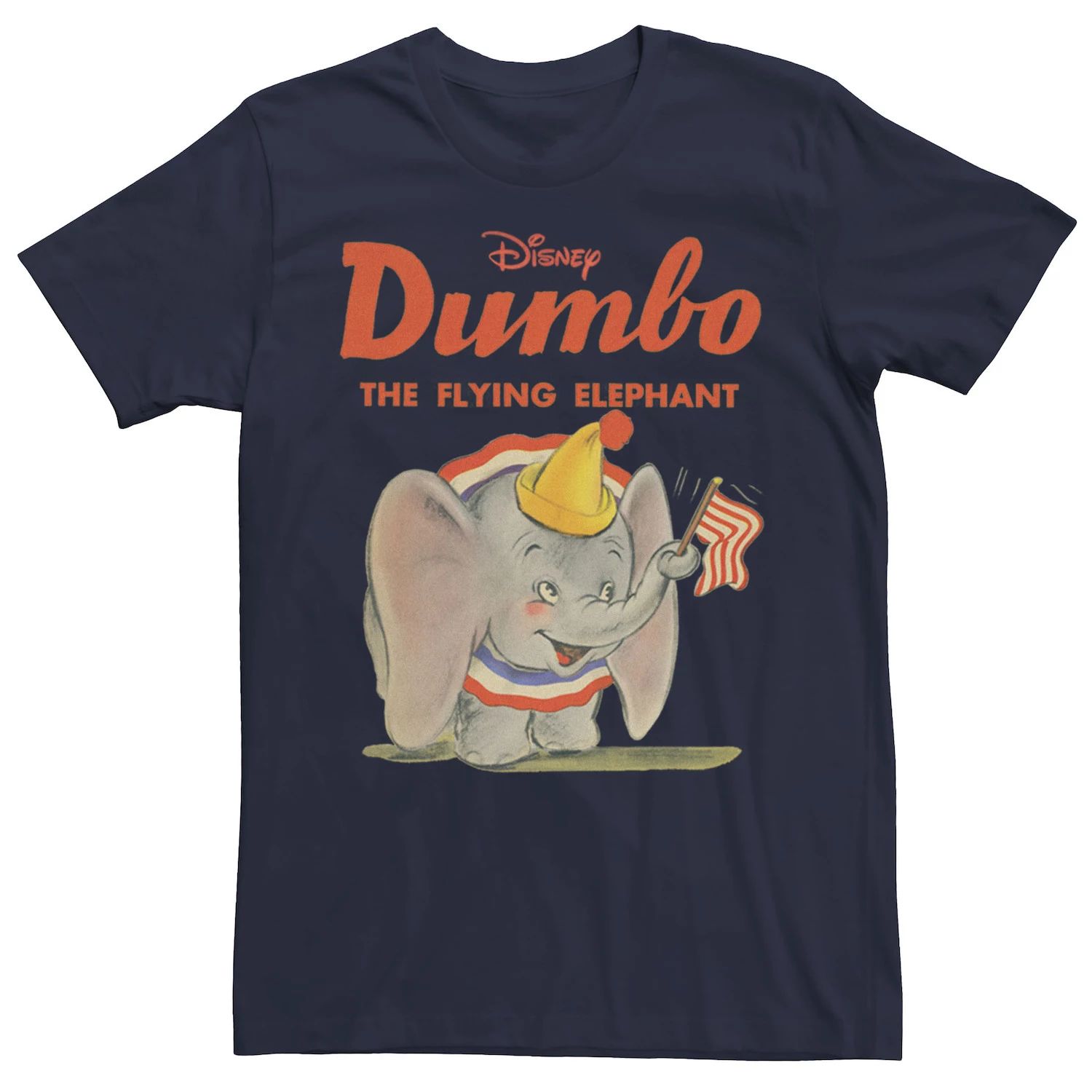 Мужская классическая футболка с портретом Disney Dumbo The Flying Elephant Licensed Character