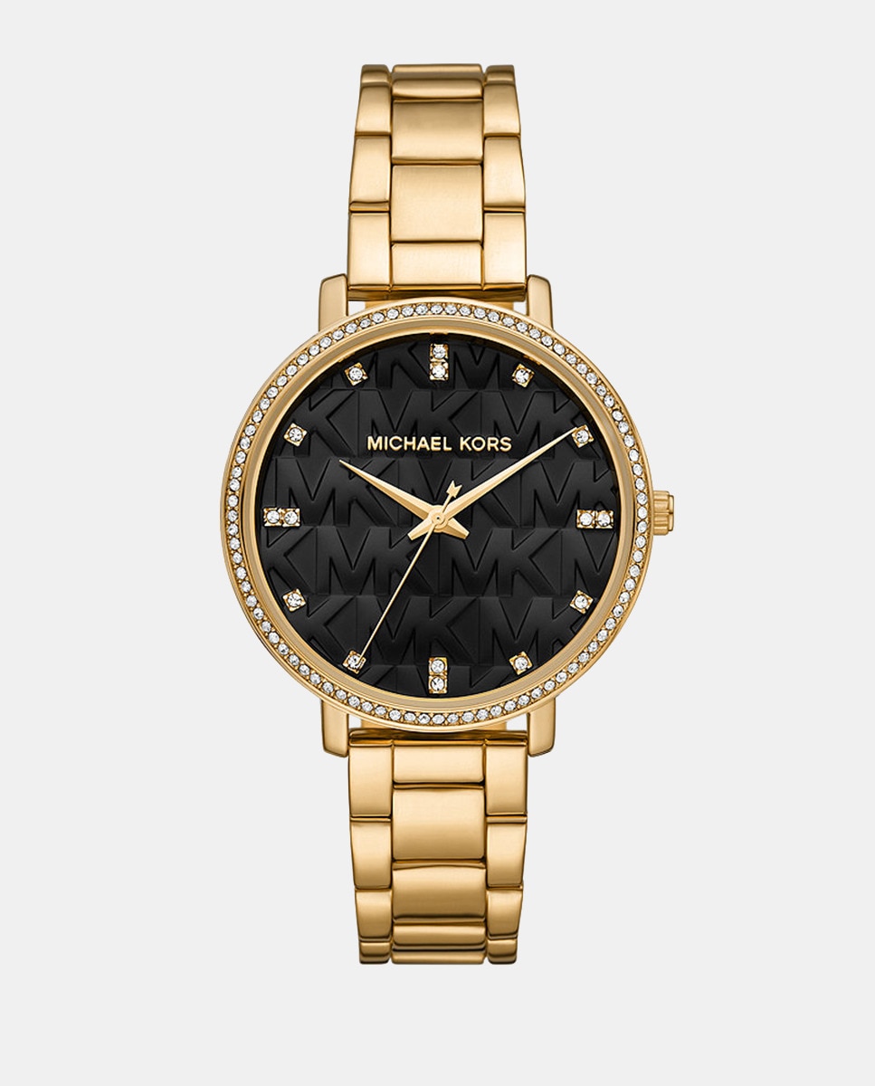 браслет 4love4you черный золотистый Женские часы Pyper MK4593 из золотого сплава Michael Kors, золотой