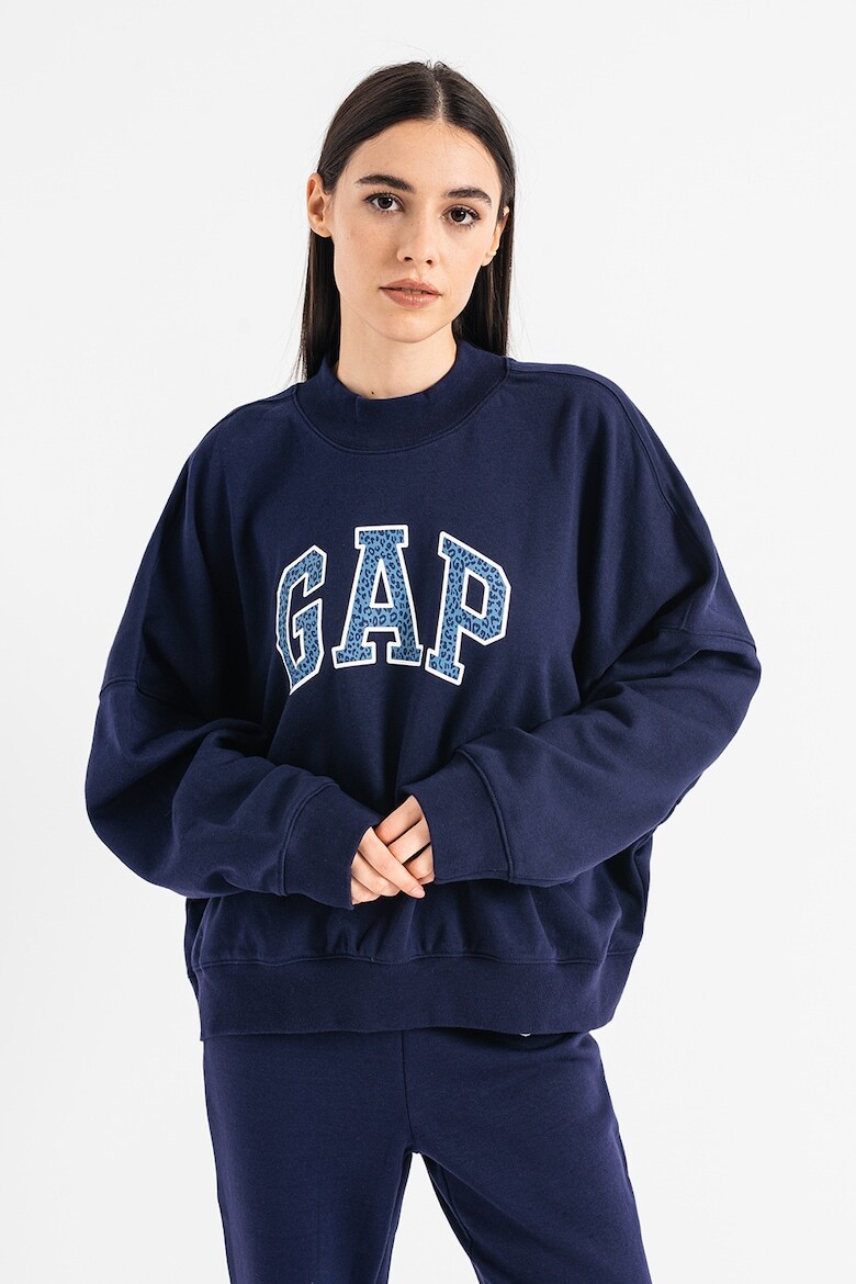 

Толстовка с заниженными рукавами и логотипом Gap, индиго
