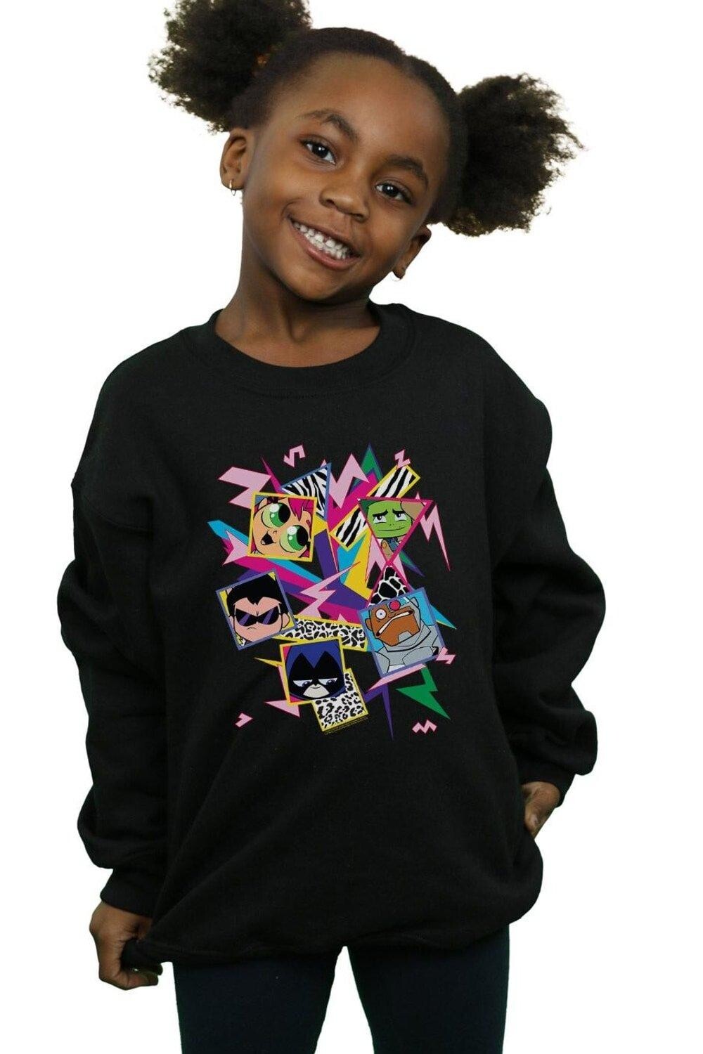 

Толстовка Teen Titans Go 80s Icons DC Comics, черный