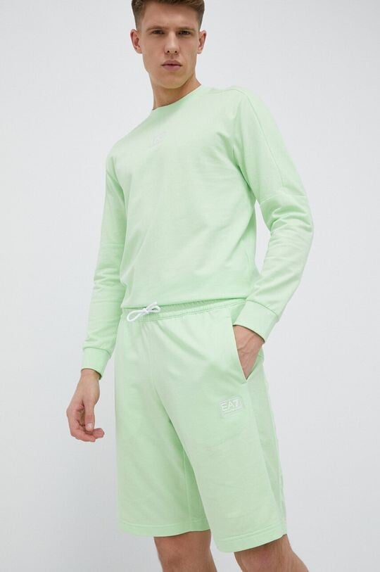 

Хлопковые шорты EA7 Emporio Armani, зеленый