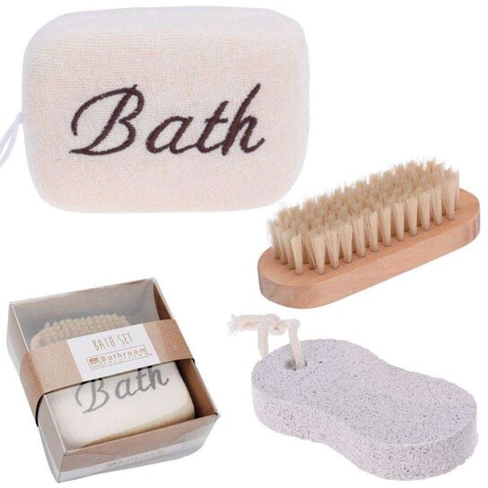 

Набор для ванны, губка, щетка, пемза в подарок, Bathroom Solutions