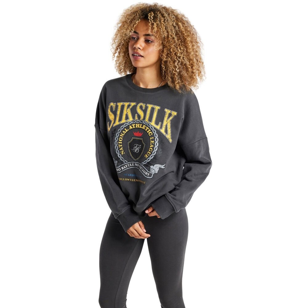 

Толстовка Siksilk Varsity Oversize, черный