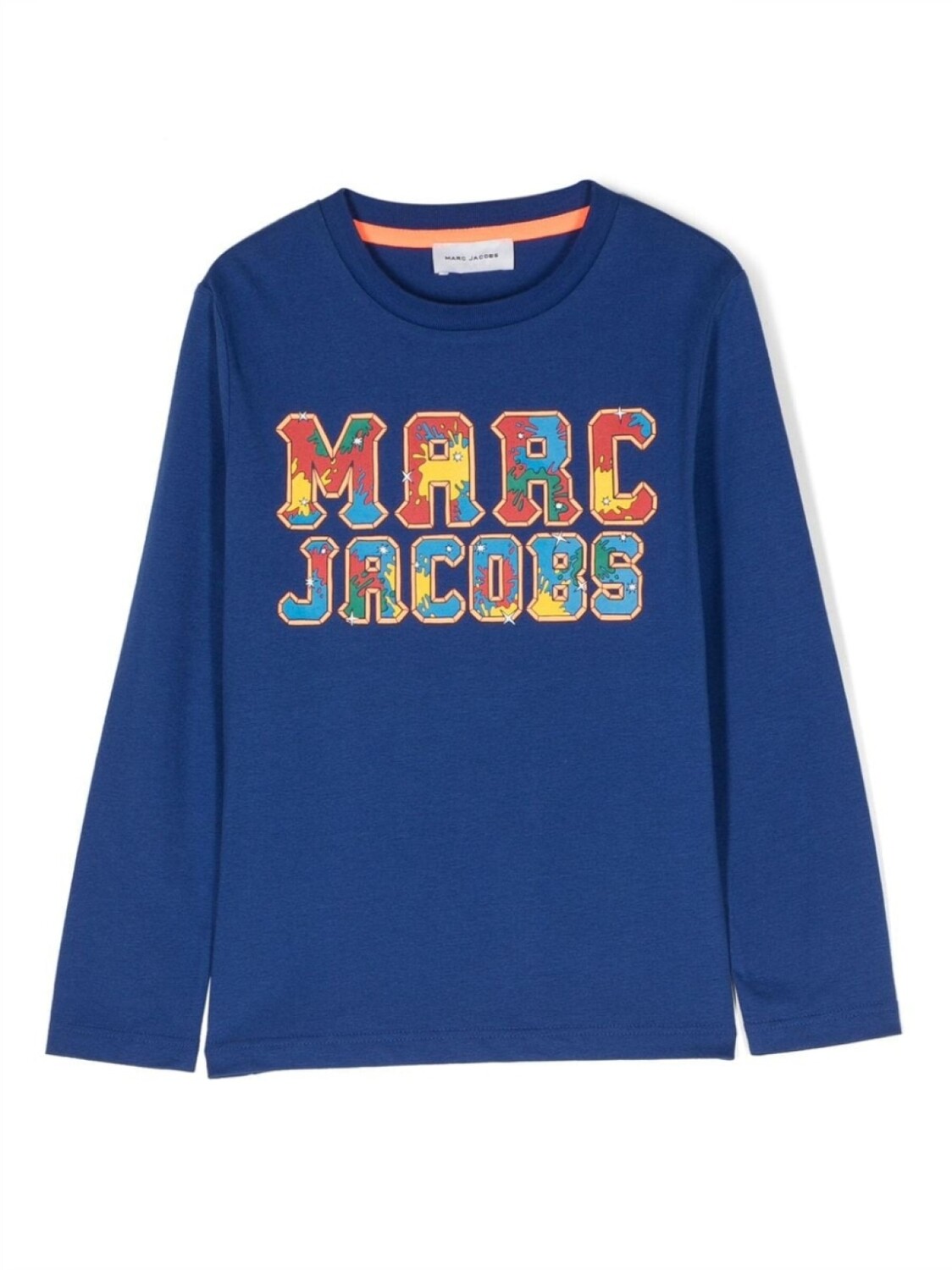 

Marc Jacobs Kids футболка с длинными рукавами и логотипом, синий