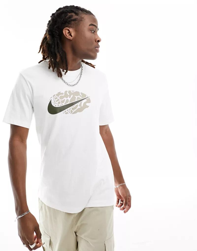 цена Белая футболка с логотипом Nike