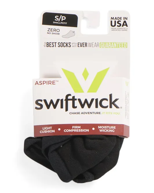 

Сделано в США Носки с нулевой технической компрессией и низким вырезом Swiftwick, черный