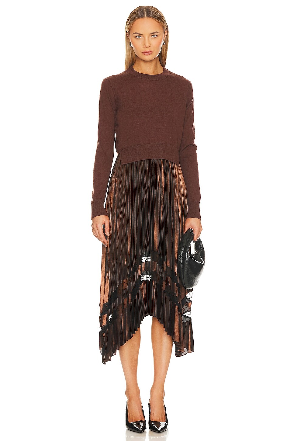 

Платье ALLSAINTS Nadia Foil, цвет Pale Cacao