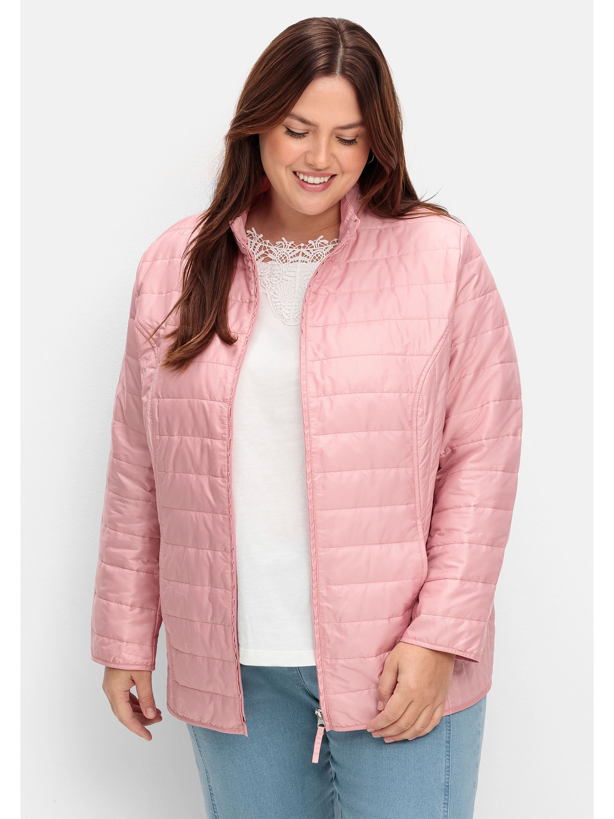 Стеганая куртка sheego, цвет rosé