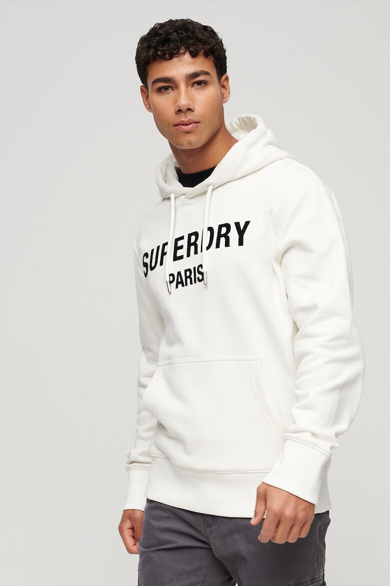 

Толстовка с логотипом и карманом-кенгуру Superdry, черный