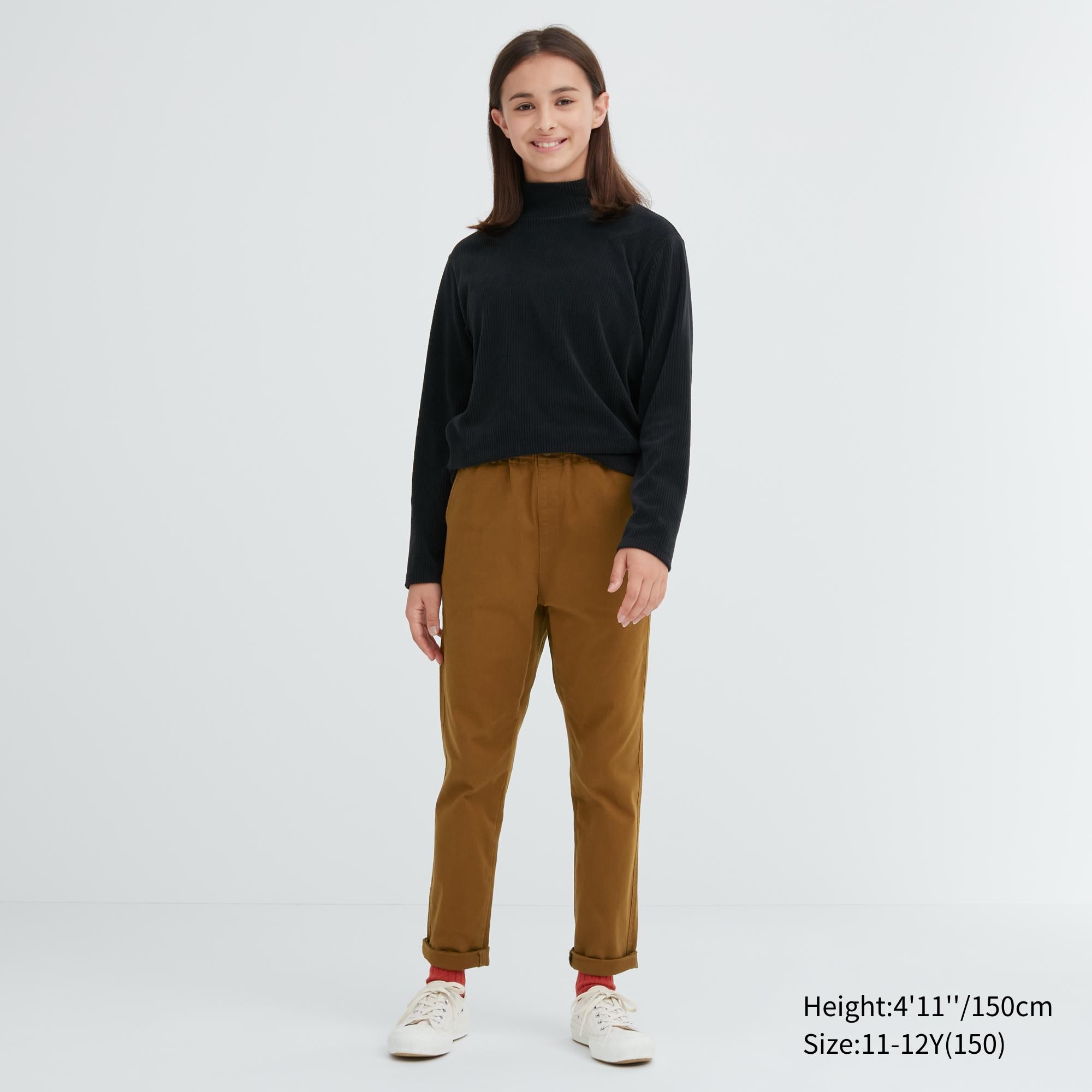 

Детские ультраэластичные широкие брюки Uniqlo, коричневый