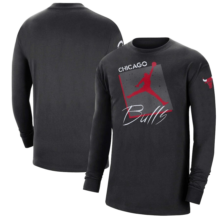 

Футболка с длинным рукавом Jordan Brand Chicago Bulls, черный