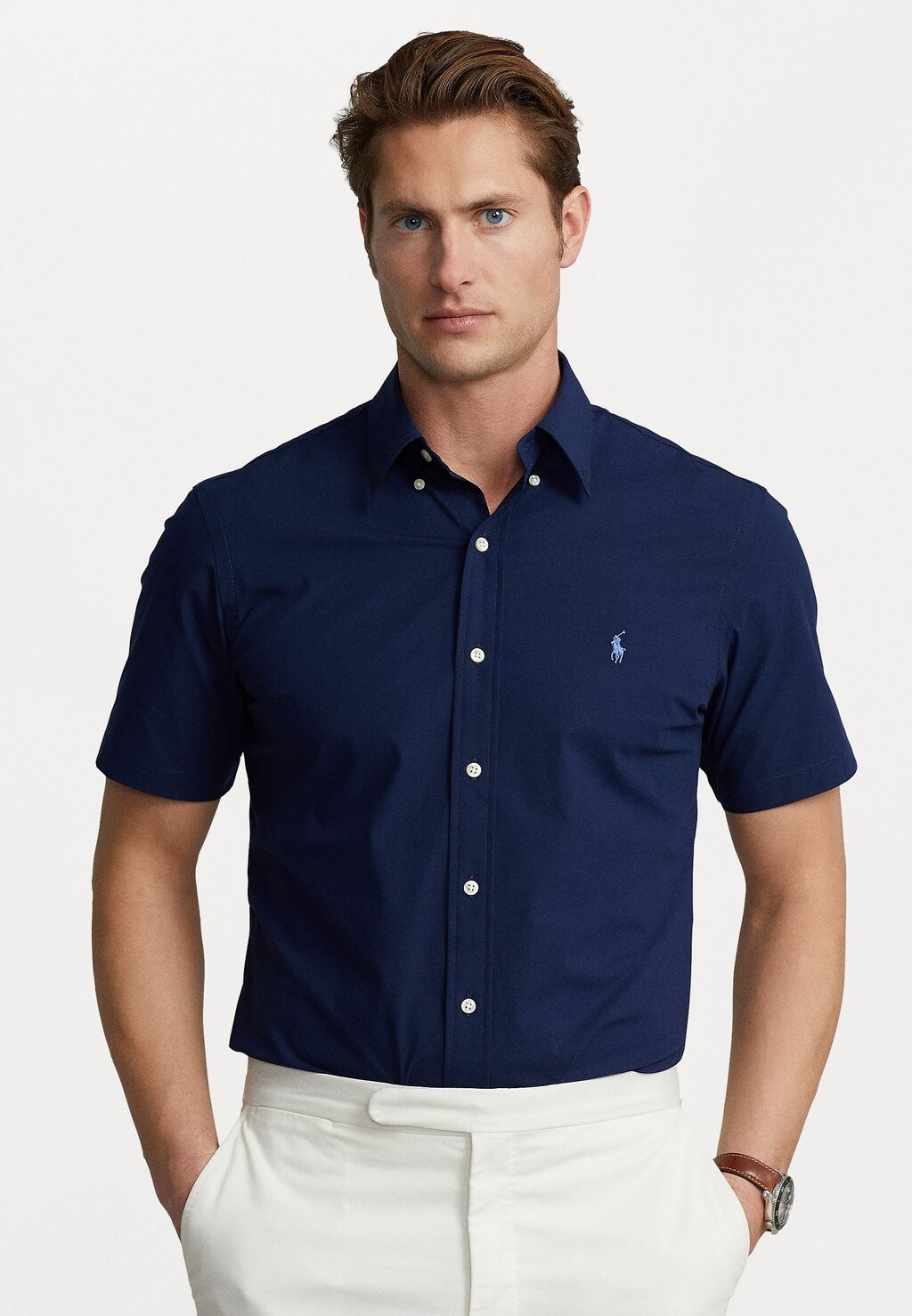 

Рубашка Poplin Polo Ralph Lauren, цвет newport navy