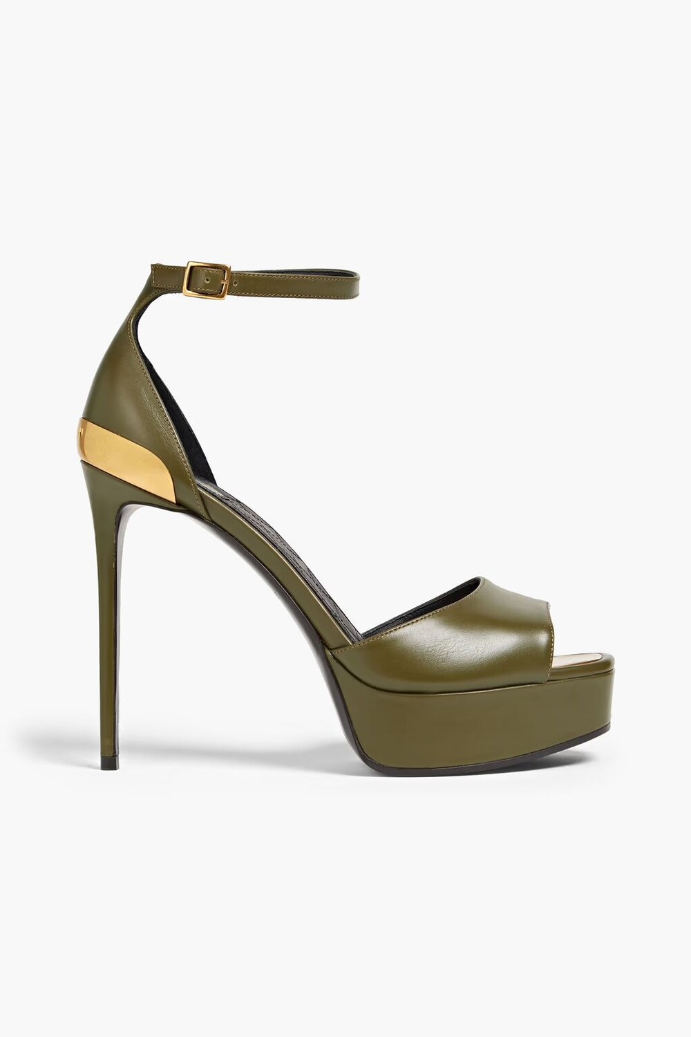 

Кожаные босоножки на платформе Pippa Balmain, цвет Leaf green