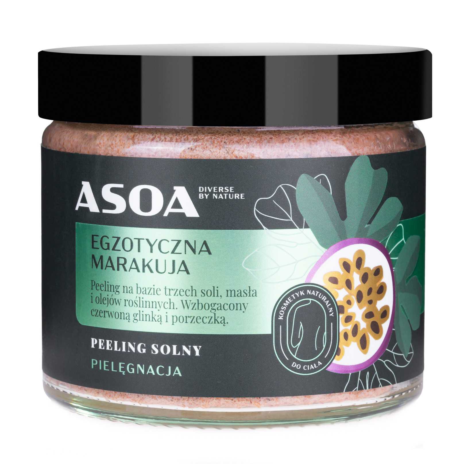 Солевой скраб для тела маракуйя Asoa, 250 мл mccormick измельчитель розовой гималайской соли 70 г 2 5 унции