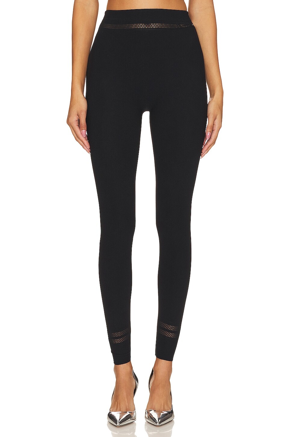 

Леггинсы Wolford Net Lines, черный