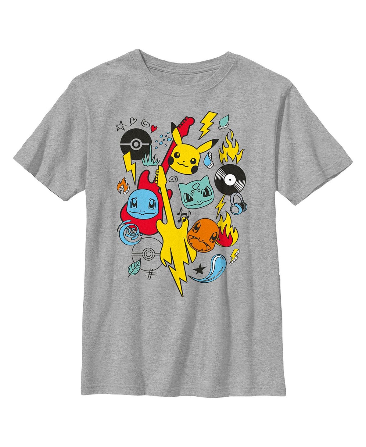 

Детская футболка Pokemon Music Rocks Starters для мальчиков Nintendo