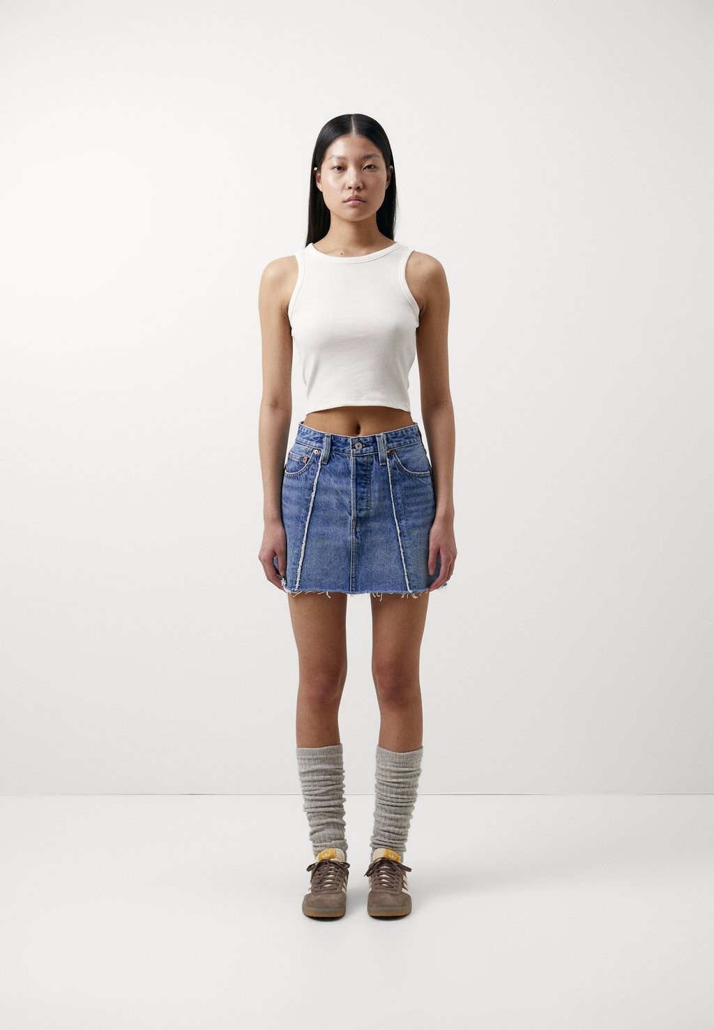 

Джинсовая юбка Recrafted Icon Skirt Levi's, цвет novel notion