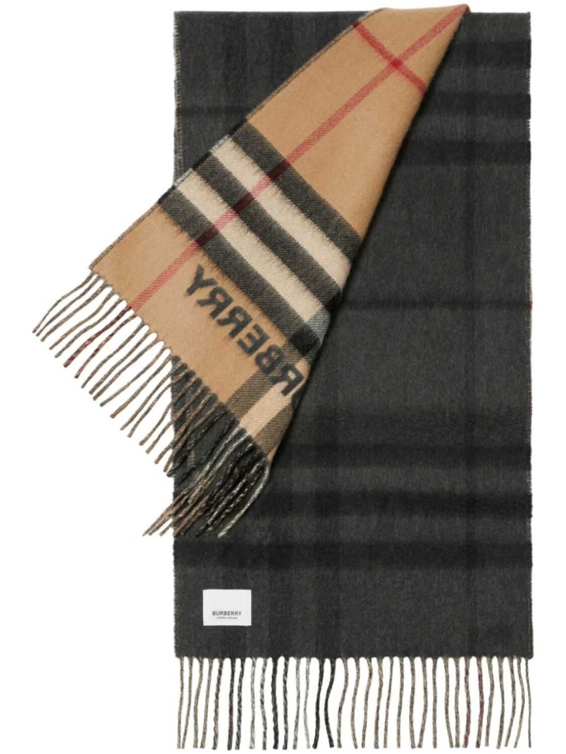 

Burberry кашемировый шарф в клетку, нейтральный цвет