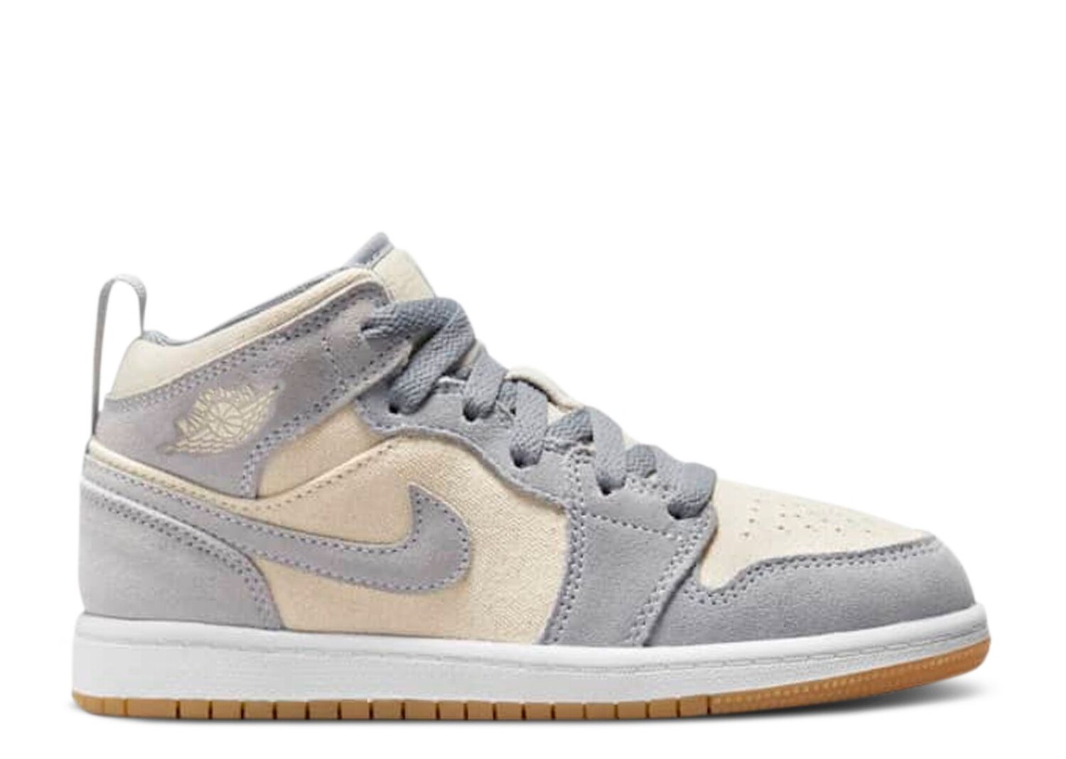 Кроссовки Air Jordan Air Jordan 1 Mid Se Ps 'Coconut Milk Particle Grey', кремовый кроссовки air jordan air jordan 1 centre court coconut milk sail белый